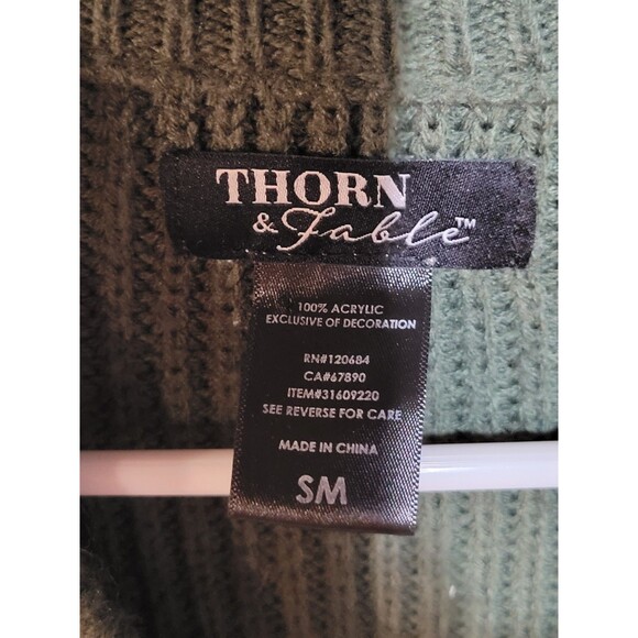 Thorn & Fable Mushroom Ghost Crop Cardigan Womens Small Fairy Grunge Whimsigoth - Picture 9 of 10